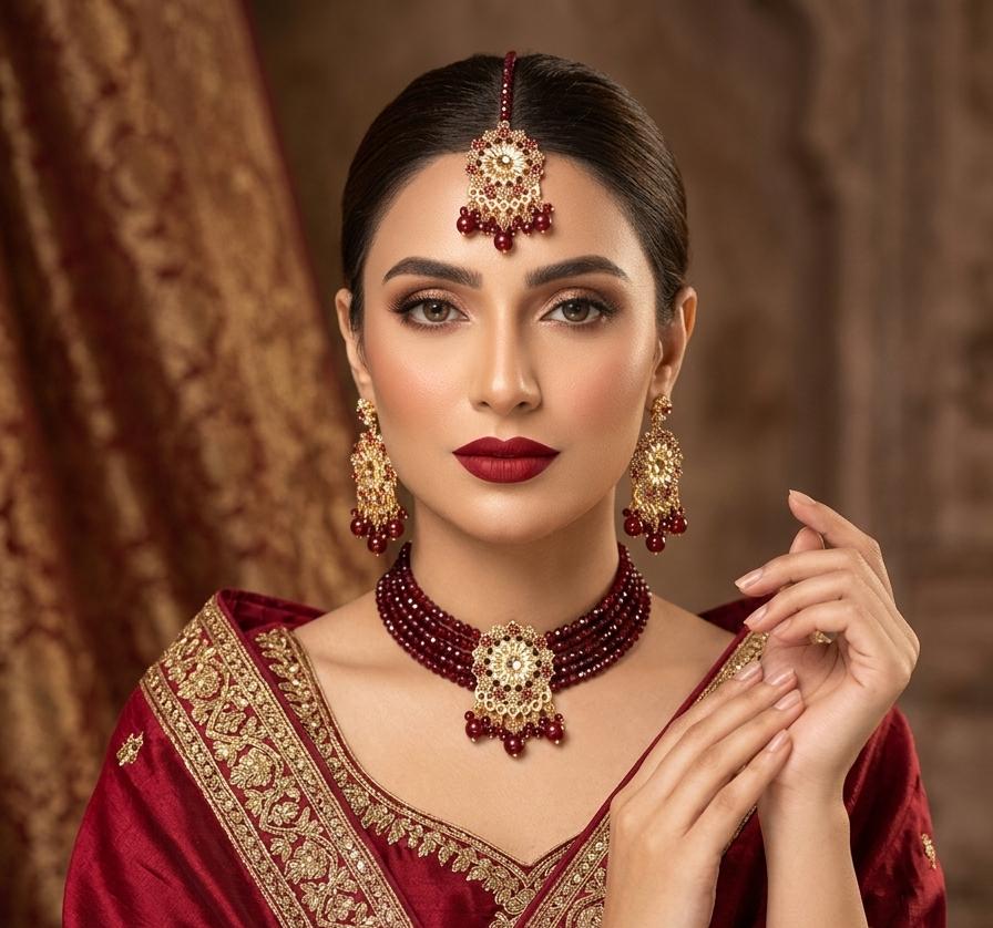 Indian Steel Kundan Jhumka with Saharay Oxidized Silver Jhumki Earring with Ear Chain Traditional Bridal Jewelry Gift for Her