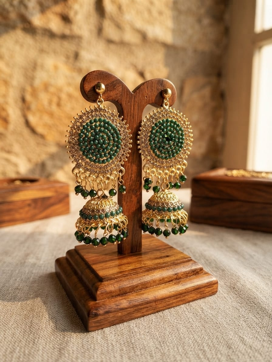 Traditional Zircon Jhumki Earrings