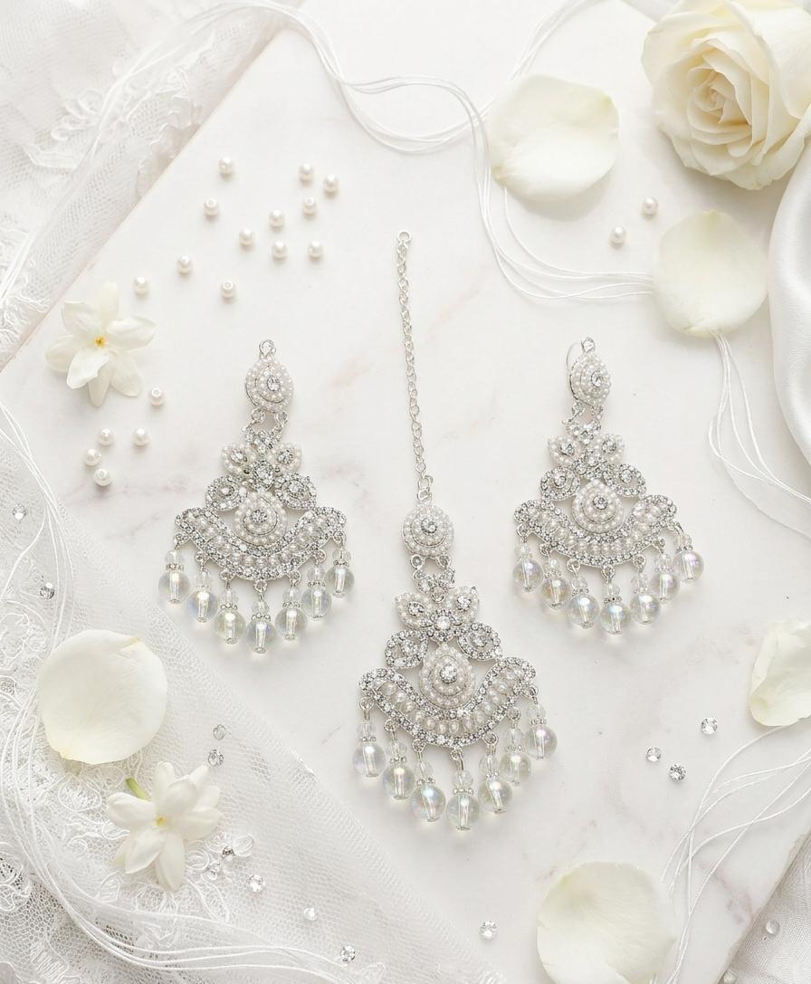 Maang Tikka Earrings Set