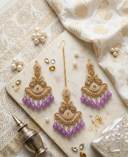 Maang Tikka Earrings Set