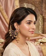 Floral Step Jhumka Earrings