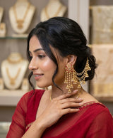 Floral Step Jhumka Earrings