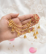 Floral Step Jhumka Earrings