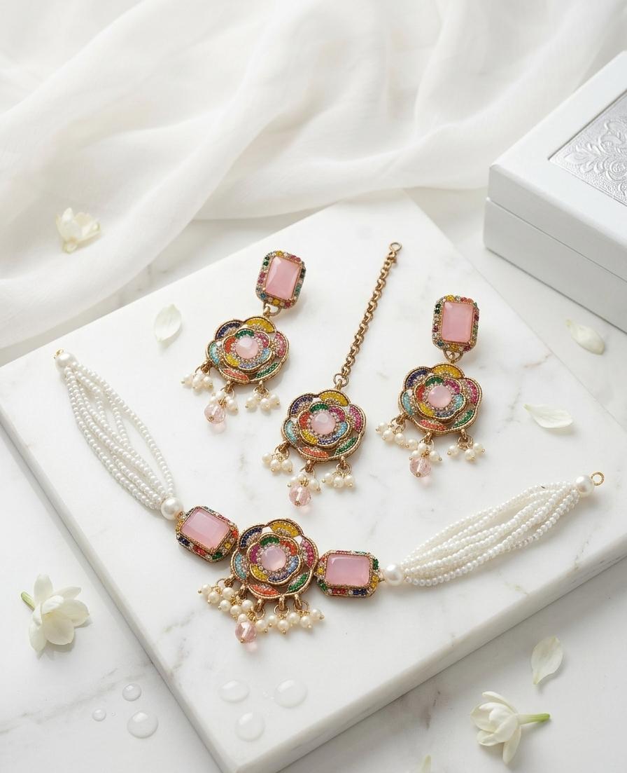Turkish Pearl Polish Choker Set
