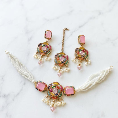 Turkish Pearl Polish Choker Set