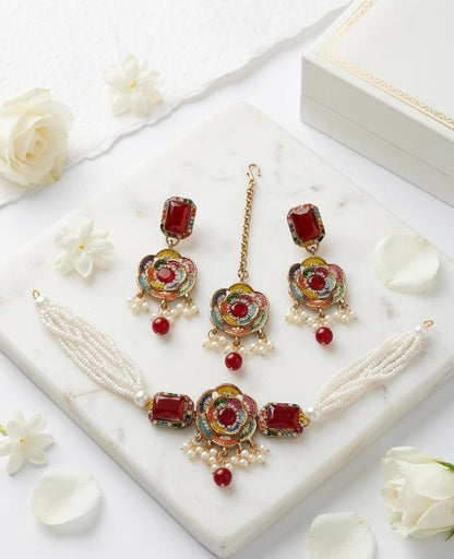 Turkish Pearl Polish Choker Set