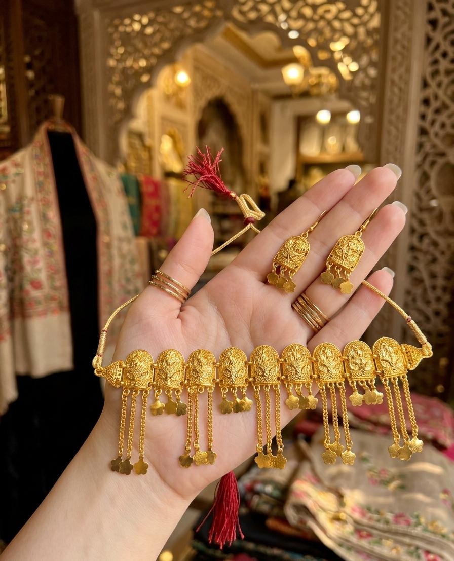 Temple Choker & Earring Set