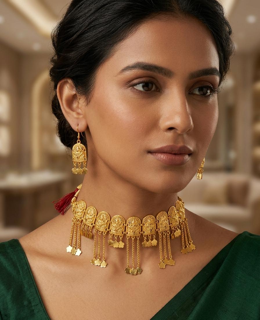 Temple Choker & Earring Set