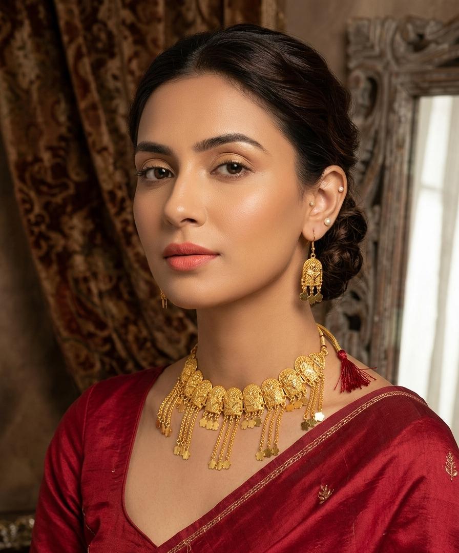 Temple Choker & Earring Set