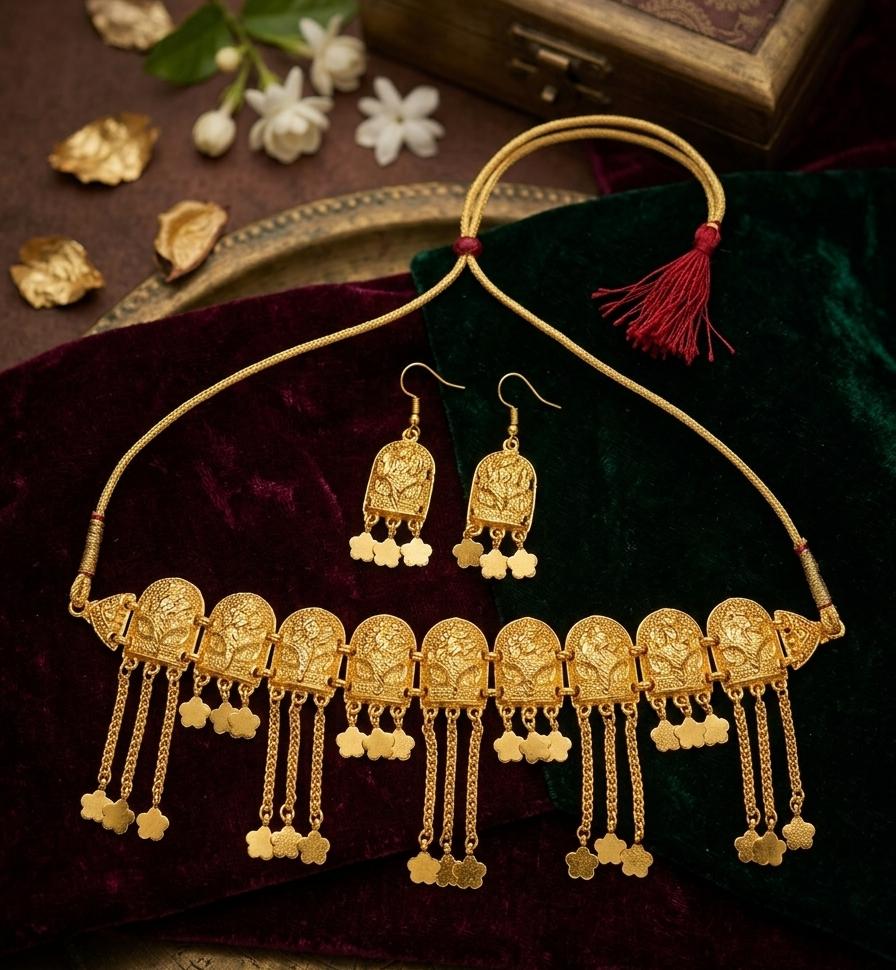 Temple Choker & Earring Set