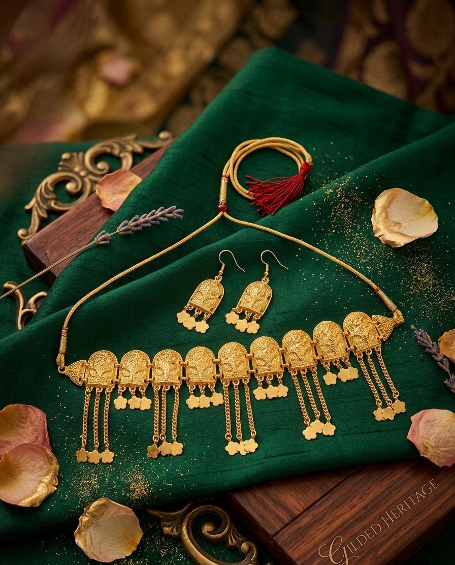 Temple Choker & Earring Set