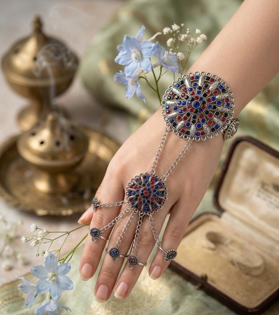 Antique Five Finger Hand Chain Bracelet