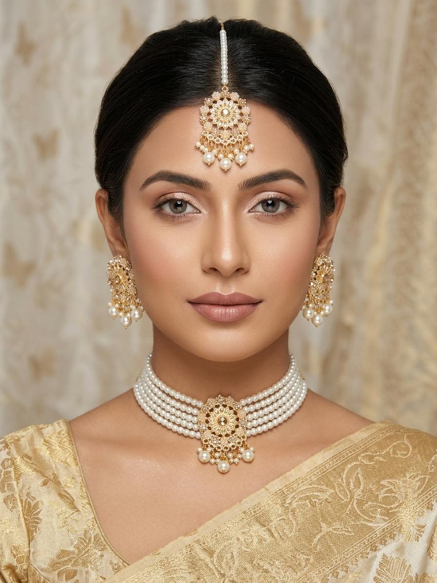 Indian Steel Kundan Jhumka with Saharay Oxidized Silver Jhumki Earring with Ear Chain Traditional Bridal Jewelry Gift for Her