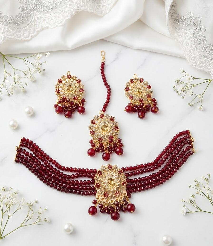 Indian Steel Kundan Jhumka with Saharay Oxidized Silver Jhumki Earring with Ear Chain Traditional Bridal Jewelry Gift for Her