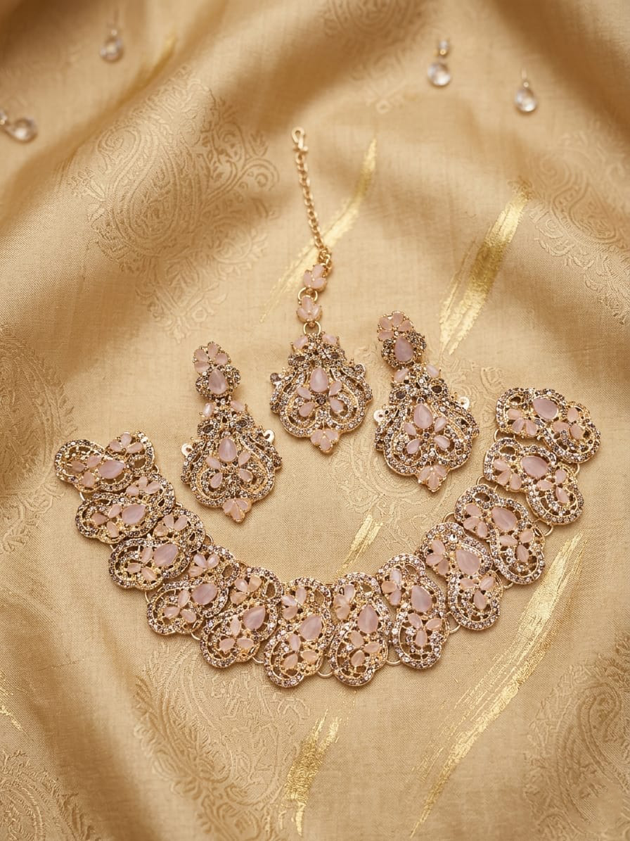 Indian 3 Piece Jhunki & Necklace Set